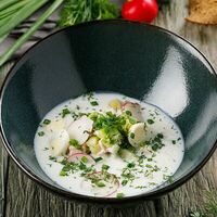 Окрошка на кефире с колбасой в ЛарисуВаннуХочу