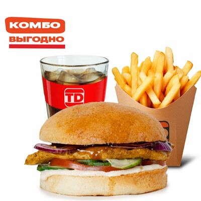 Биг-комбо с бургером Чикен-терияки ST в Бургерная по цене 499 ₽