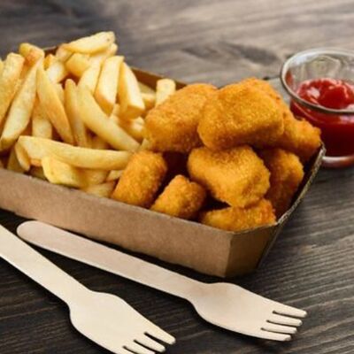 Наггетсы с картофельными дольками в Restobar Бекон по цене 470 ₽