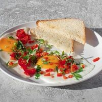 Глазок с овощами в Печка