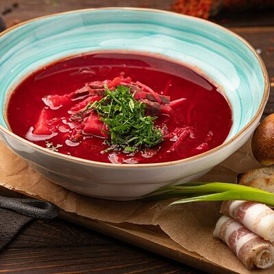 Борщ с говядиной в Седло по цене 555 ₽