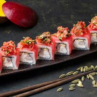 Туна эби с тигровыми креветками в МорЯки Sushi Seafood
