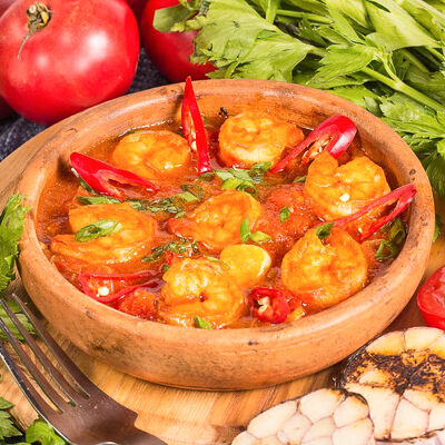 Креветки на кеци в Мушмула по цене 659