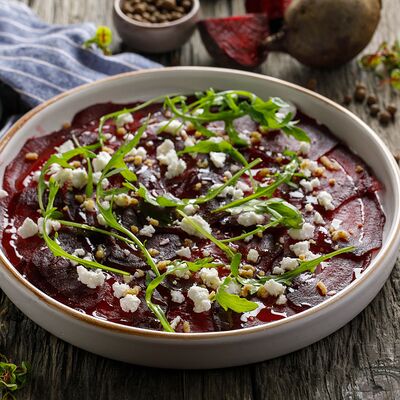 Карпаччо из свеклы с брынзой в Баклажан в ТЦ 