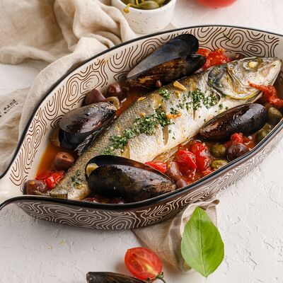 Сибас аква пацца в Пряности & Радости на Васильевском по цене 1490