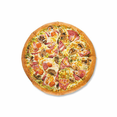 Пицца Альфредо с беконом и Ветчина и грибы в Алло! Пицца по цене 945