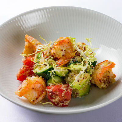 Салат с креветками, авокадо, помидорами, киноа в Бистро Рыба Мечты по цене 1290 ₽