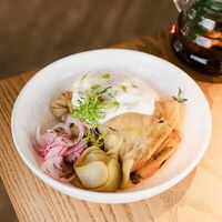 Блины с рубленым мясом в Эклерная: кофе и сладости