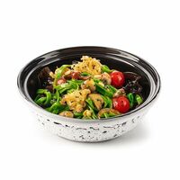 Шпинатная лапша с древесными грибами и шампиньонами в Menza