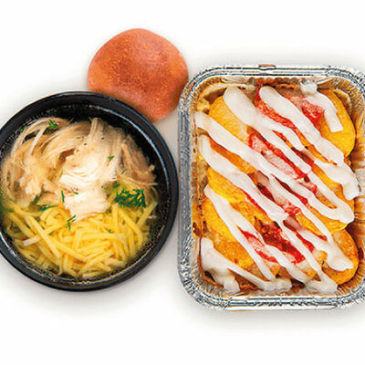 Комбо 3 Лапша в Чикен Пицца по цене 385 ₽