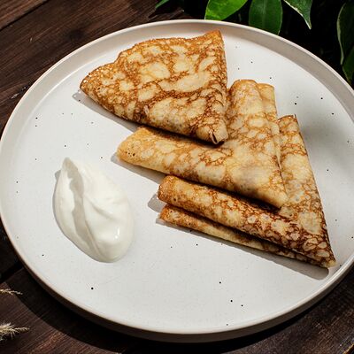 Блины с маслом и сметаной в Грин по цене 260 ₽