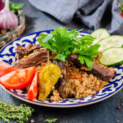 Плов по-самаркандски с говядиной в Сахара по цене 1220 ₽