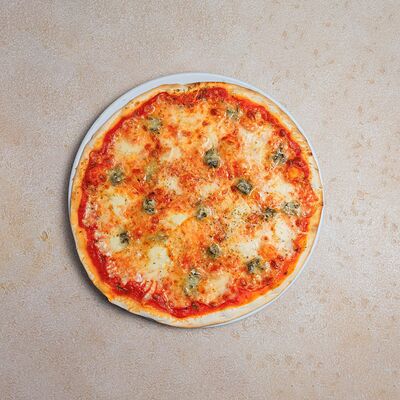 Пицца четыре сыра с томатным соусом в Bocconcino по цене 1740 ₽