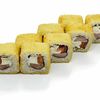 Жареный ролл охотничьими колбасками в Sushi Lab по цене 239