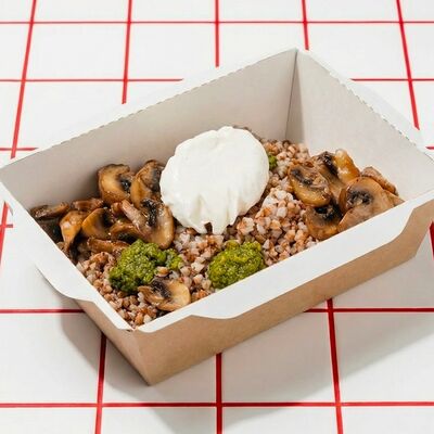 Гречка с грибами и яйцом в Кофемашина по цене 390 ₽