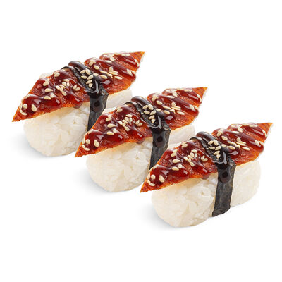 Суши угорь трио в MYBOX по цене 450 ₽