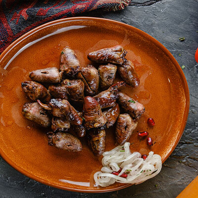 Шашлык из куриных сердечек в ТОПОР по цене 350 ₽