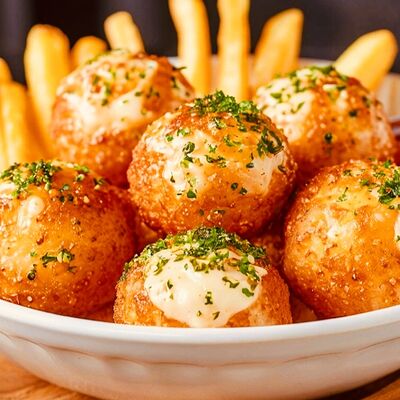 Шарики Моцарелла с картофелем фри в Паприка по цене 400 ₽