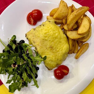 Стейк из телятины с картофелем в Уфтанма по цене 699 ₽