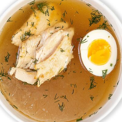 Бульон с куриным филе и яйцом в Итальянская Пиццерия по цене 349 ₽
