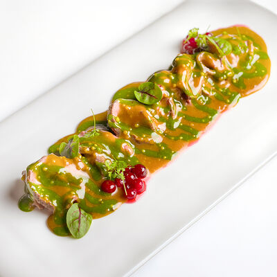 Ростбиф с горчичным соусом и зеленым майо в Вартазия по цене 1120 ₽