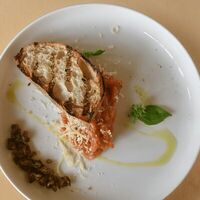 Тартар из форели с устричным соусом и каперсами в IL Tempo