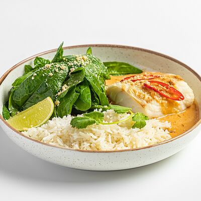Филе трески с рисом и кокосовым карри в Kitchen по цене 720