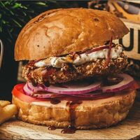 Крафт & Бургер с индейкой терияки и сливочным сыром в Крафт & Бургер