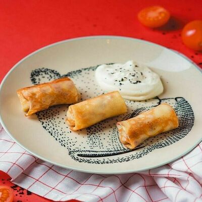 Блины с творогом и курагой в Баклажан в ТЦ 