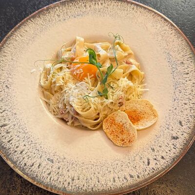 Паста карбонара в Шампур по цене 540 ₽