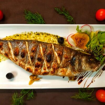 Сибас на мангале в Мельница по цене 990 ₽