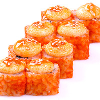 Запеченный сырный ролл с креветками в Sushi & Shef