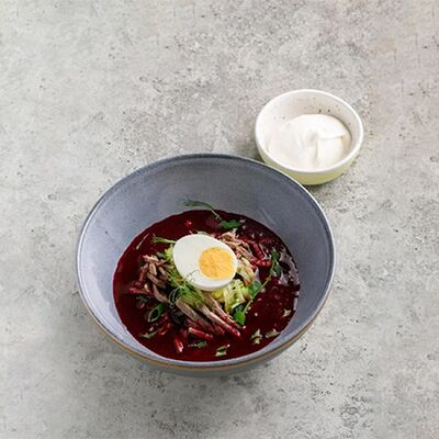 Холодный борщ с говядиной в На Парах по цене 360