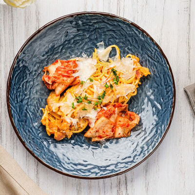 Паста Карбонара с капустой кимчи в Мука по цене 840 ₽