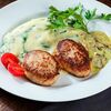 Куриные котлеты с картофельным пюре и шпинатом в Жан Плов Лагман по цене 3450