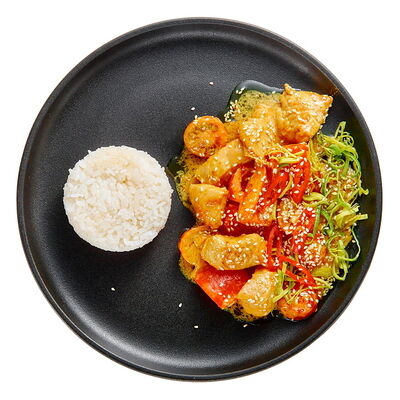 Цыплёнок в соусе карри в PokeWoke по цене 520 ₽