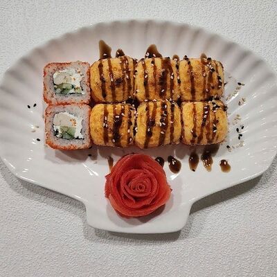 Запеченный Лосось в сырном соусе в Хочу SUSHI по цене 500 ₽