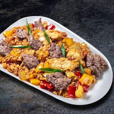 Теппаньяки рис с говядиной в Вкусно Суши по цене 499