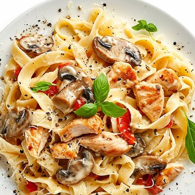 Паста Курица и грибы в На ночь жрать по цене 450 ₽