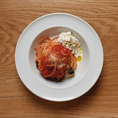 Аль помодоро со страчателлой в Piu piu по цене 920 ₽