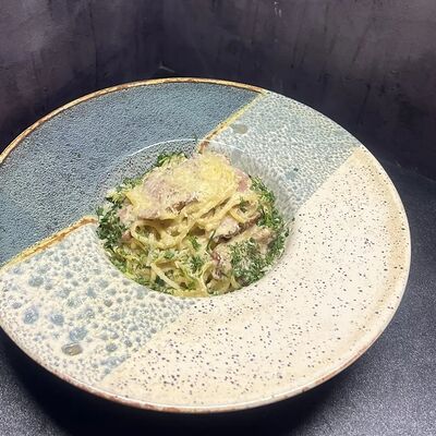 Спагетти Карбонарав Лось Лосось по цене 830 ₽