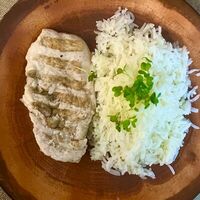 Куриная грудка на углях с рисом в Ле Марш