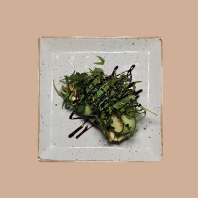 Брускетта с лососем и творожным сыромв Романовская пекарня по цене 1000 ₽