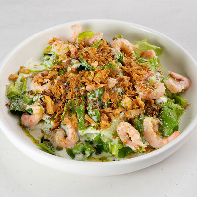 Салат романо с северной креветкой и соусом юдзу в Море на Патриках по цене 935