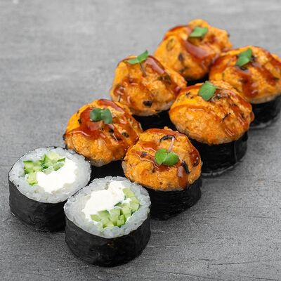 Запеченный ролл с мидиямив Несушка по цене 750 ₽