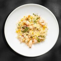 Птитим с креветками и кукурузой в CLAVIS