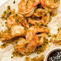 Тигровые креветки пангритата с азиатским соусом в Cafeshion