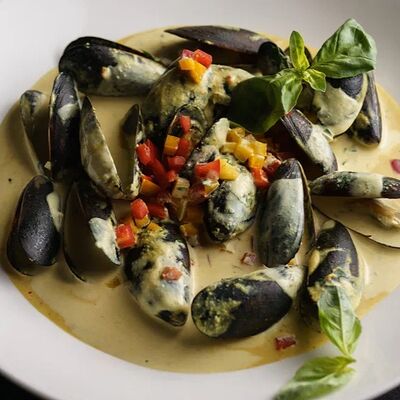 Мидии в сливочном соусе в Вирид ярд по цене 828 ₽