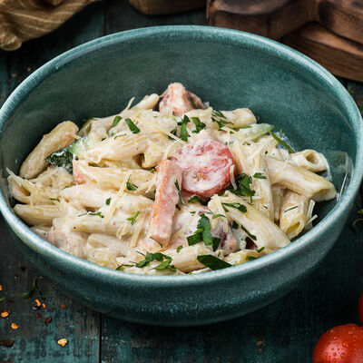 Пенне с лососем и цукини в ЛарисуВаннуХочу по цене 620