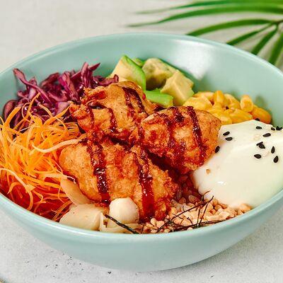 Поке с курицей терияки Big в Том ям & Poke по цене 379 ₽